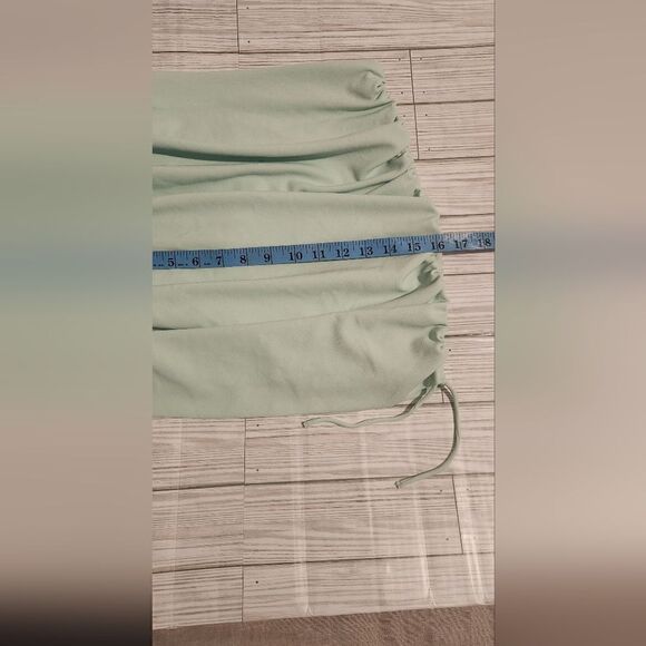 NWT Zara Ruched Mini Skirt Green Mint Size Medium - Picture 5 of 13